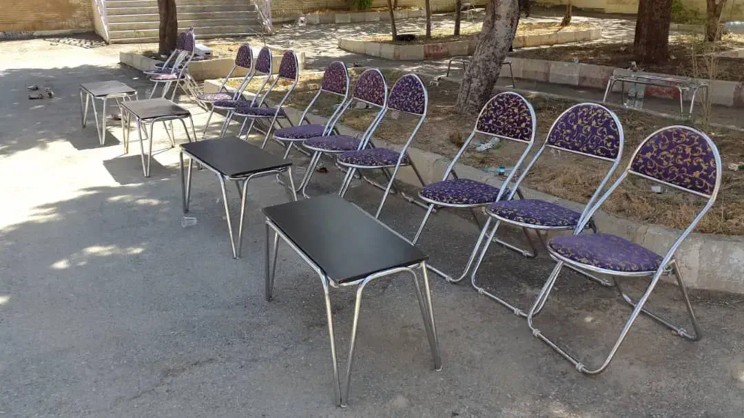 اجاره صندلی فلزی ومیز وظروف مراسمات|خدمات پذیرایی، مراسم|ایلام, |دیوار