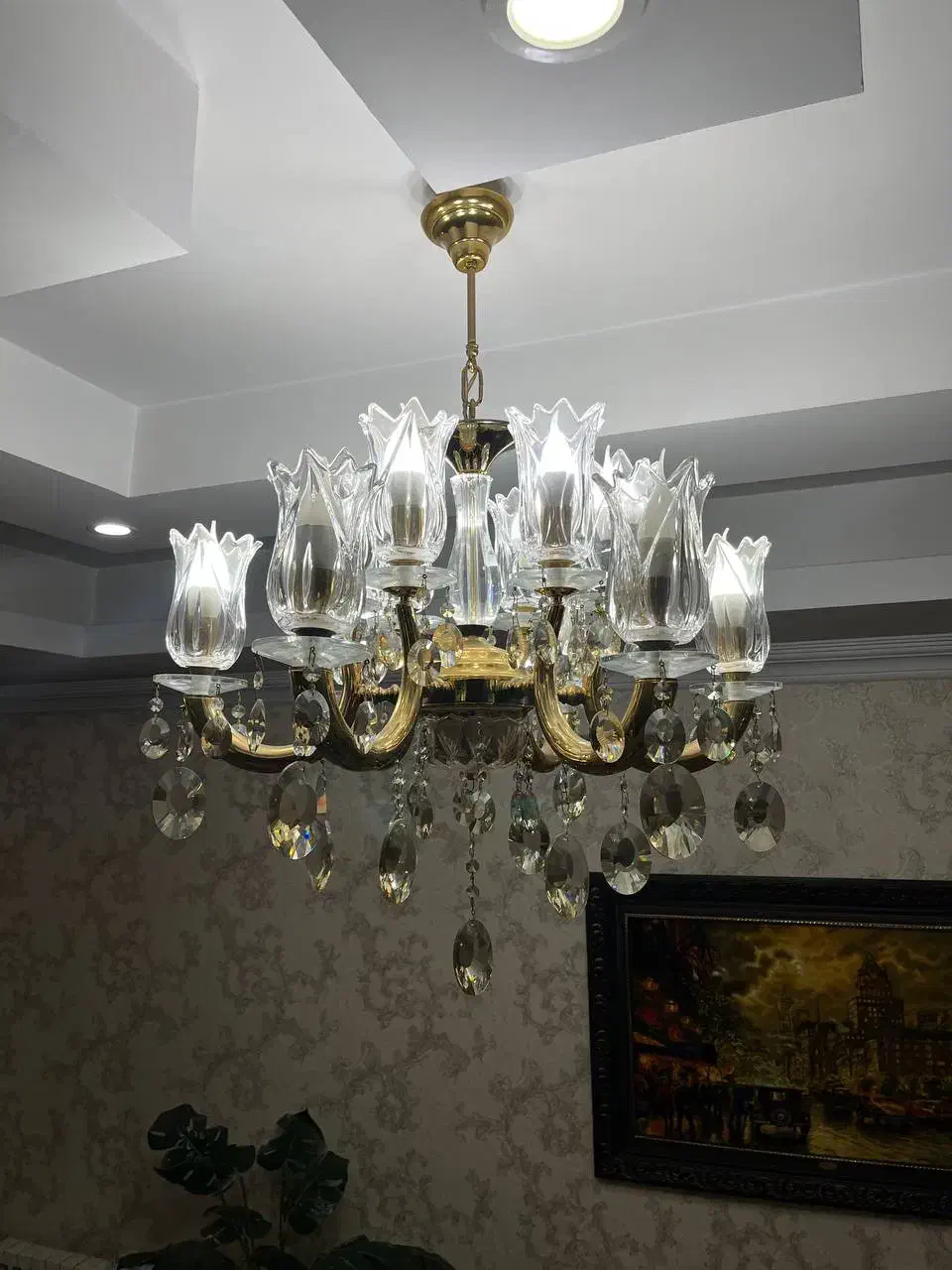 لوستر کریستال بزرگ|لوستر و چراغ آویز|کرج, فاز ۴ مهرشهر|دیوار