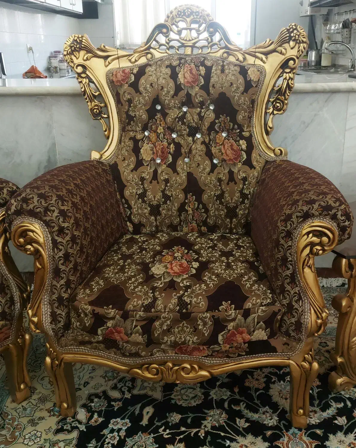 مبل سلطنتی ۹ نفره|مبلمان خانگی و میز عسلی|کرمانشاه, |دیوار