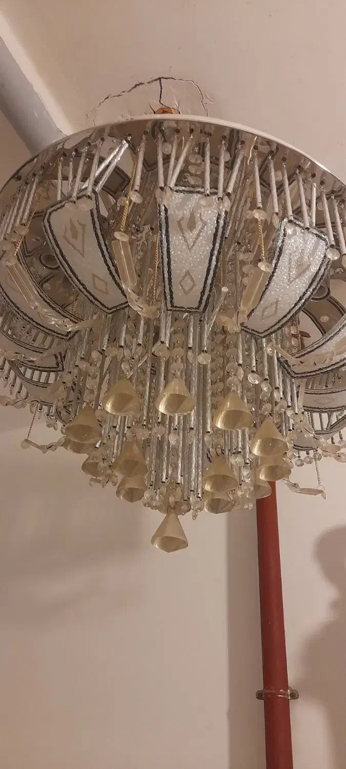 لوستر  کریستالی ۵۰|لوستر و چراغ آویز|رشت, سلیمانداراب|دیوار
