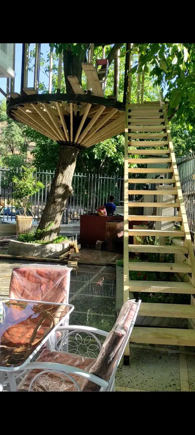 راه پله چوبی. تولید (راهپله چوبی) و آلاچیق.|خدمات پیشه و مهارت|یاسوج, |دیوار