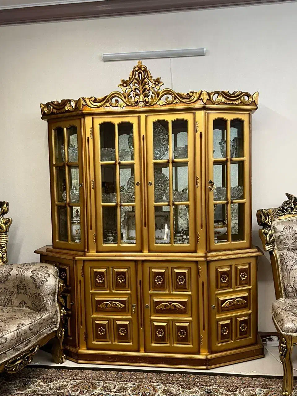 بوفه دو طبقه آینه کاری شده ۴ درب|بوفه، ویترین، کنسول|کرج, گلشهر|دیوار