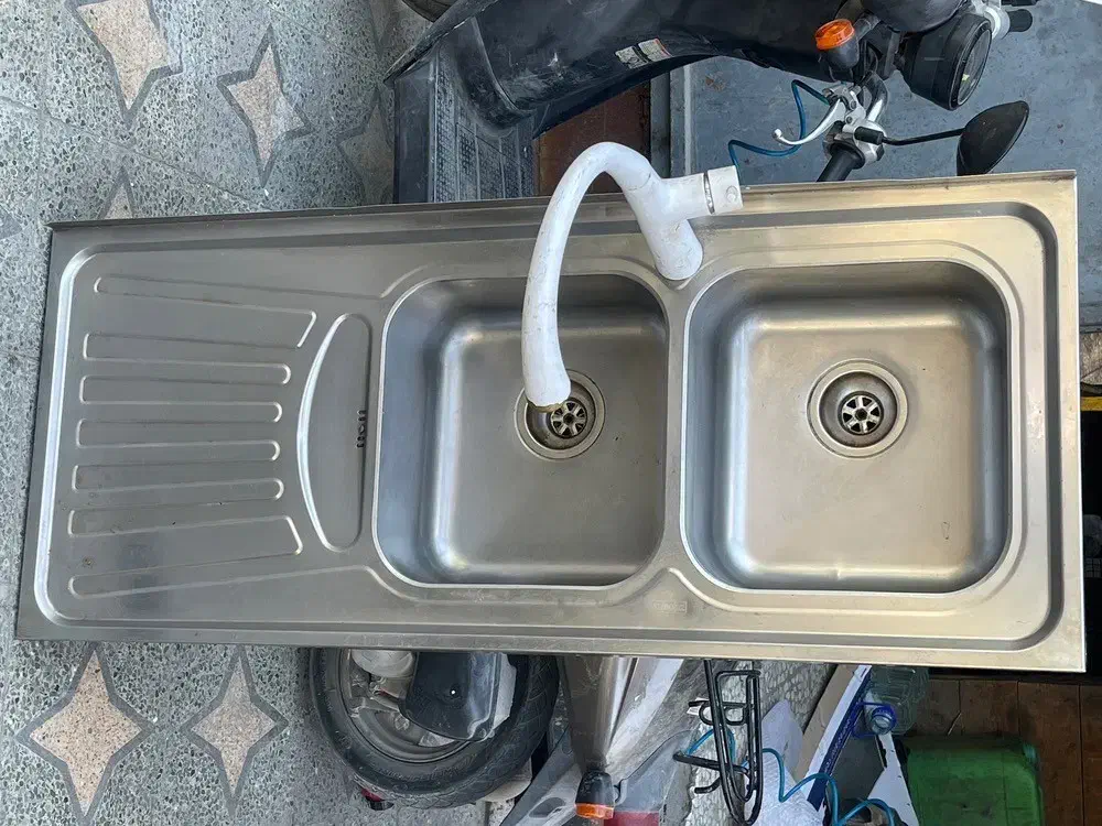 سینک ظرفشویی دو لگن|آب‌چکان و نظم‌دهنده ظروف|بندرعباس, |دیوار