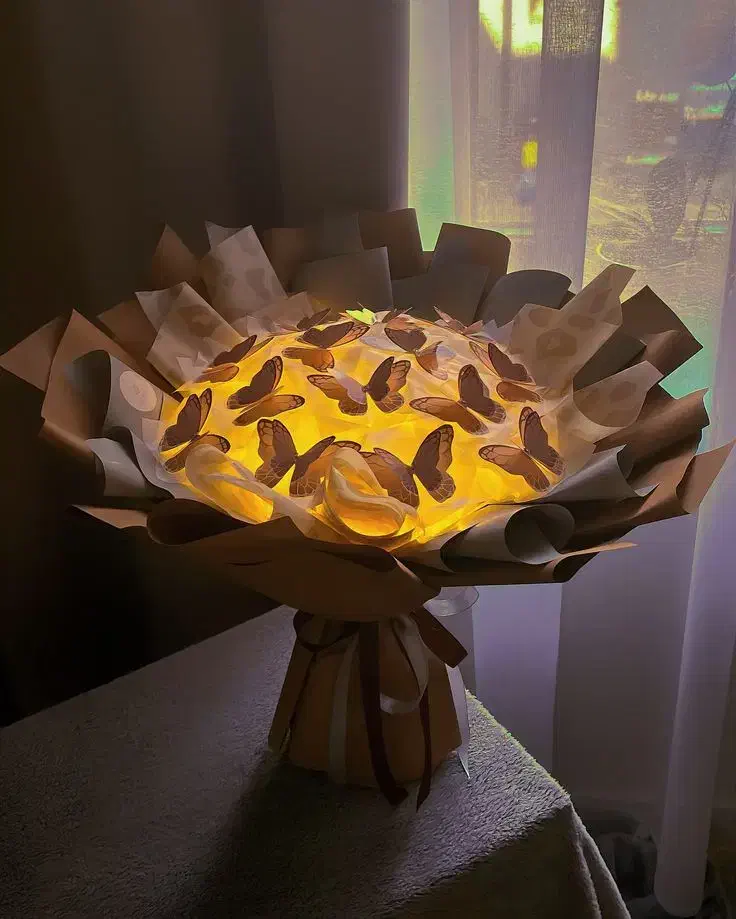 گل رز روبانی و بوکت پروانه|گل مصنوعی|نیشابور, بنیاد شهید|دیوار