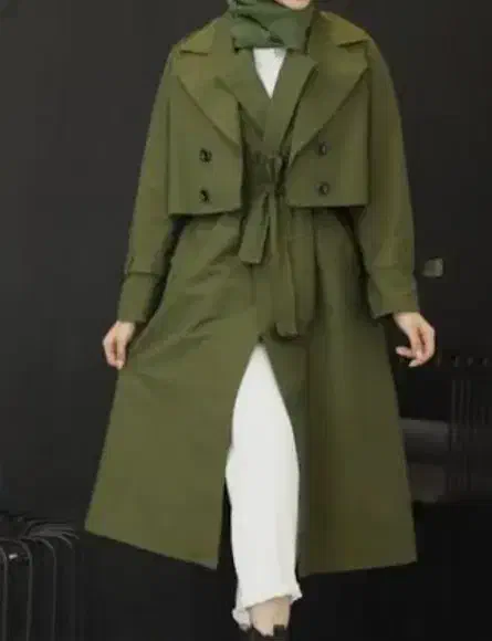 بارانی سبز دوتیکه|لباس|کرمانشاه, |دیوار