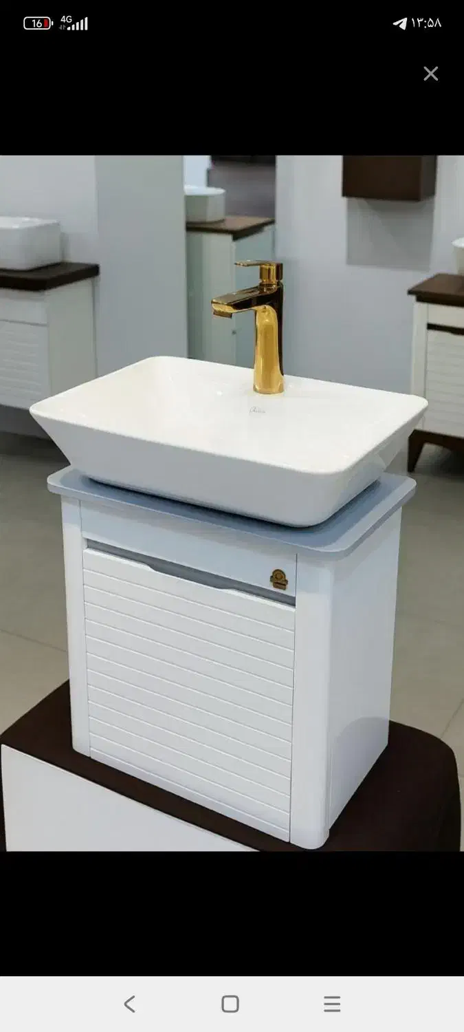 روشویی کابینتی ۵۰ در ۳۵ طوسی صفحه ای|لوازم سرویس بهداشتی|ارومیه, |دیوار