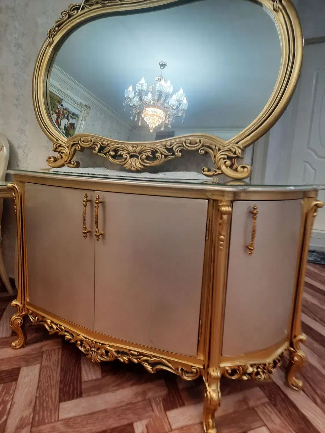 آینه کنسول|بوفه، ویترین، کنسول|تبریز, |دیوار