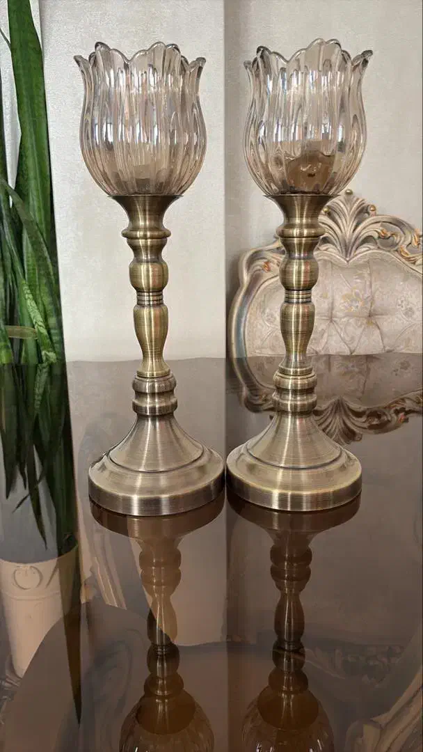 یک جفت شمعدان میوه خوری|صنایع دستی و سایر لوازم تزئینی|تهران, شهرک زینبیه|دیوار