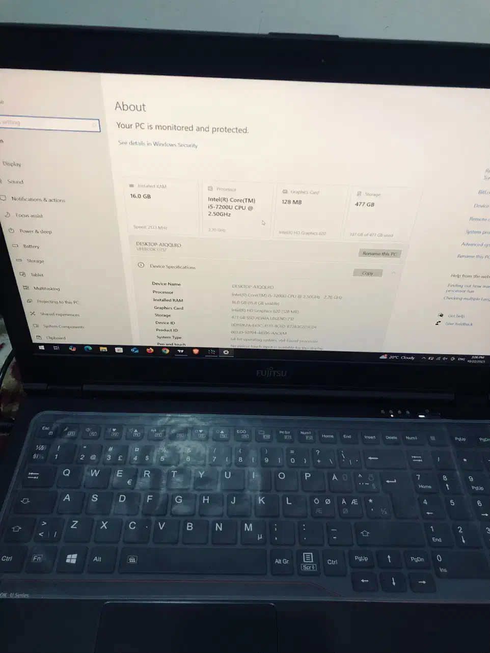 لپ تاپ fujitsu مدل u757 وارداتی المان|رایانه همراه|رشت, پیرسرا|دیوار