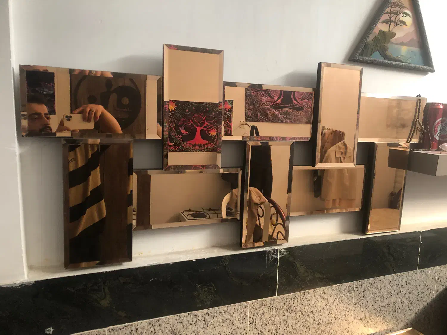 آینه کنسول شیشه ای خاص و زیبا|آینه|ساری, |دیوار