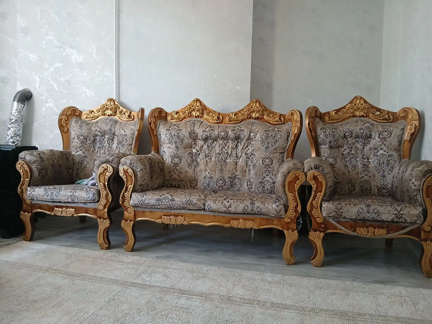 مبل سلطنتی|مبلمان خانگی و میز عسلی|سنندج, |دیوار