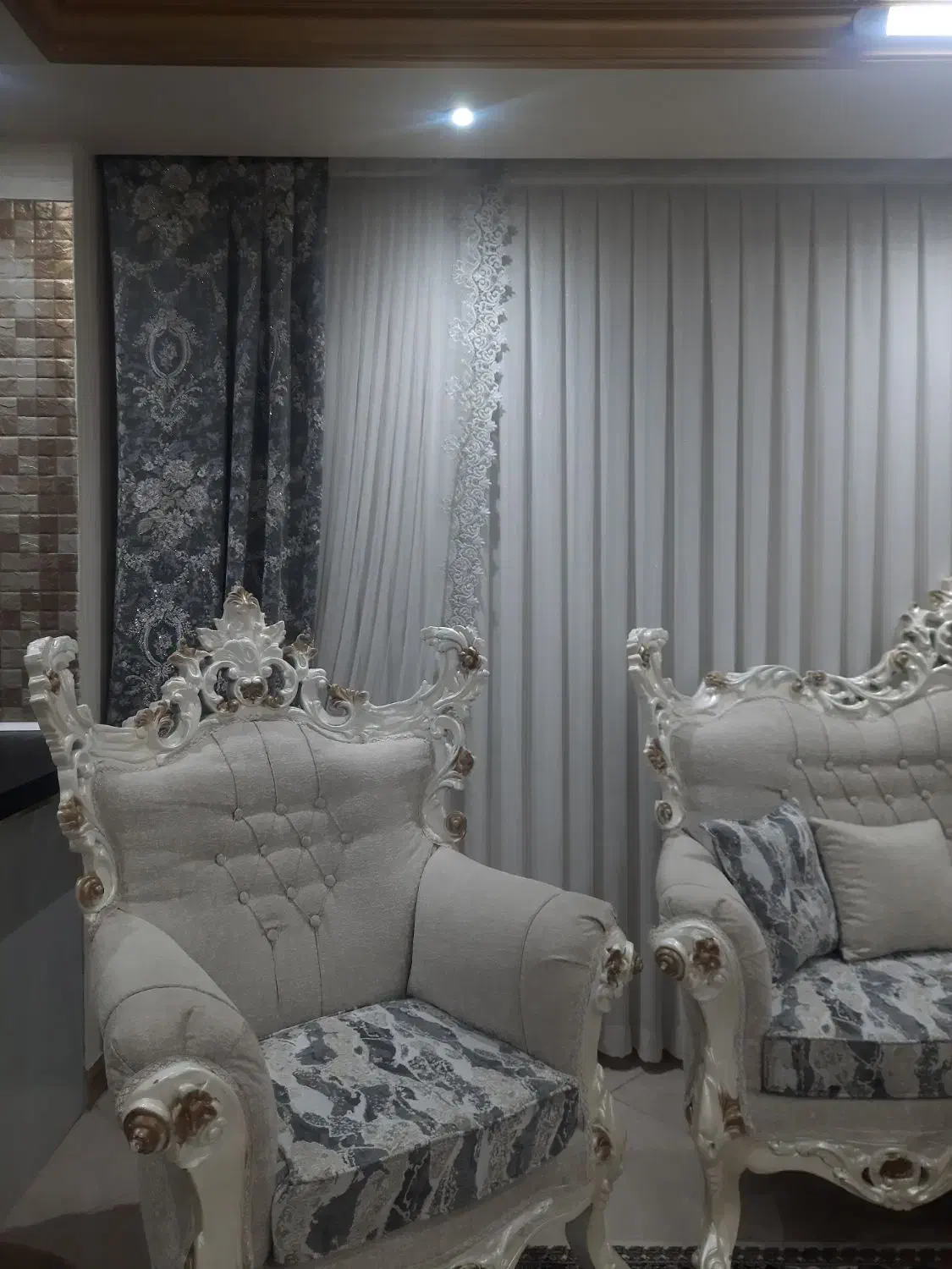 پرده پیلیسه با والان ها و سایه هاش|پرده، رانر، رومیزی|اسلام‌شهر, مظفریه|دیوار