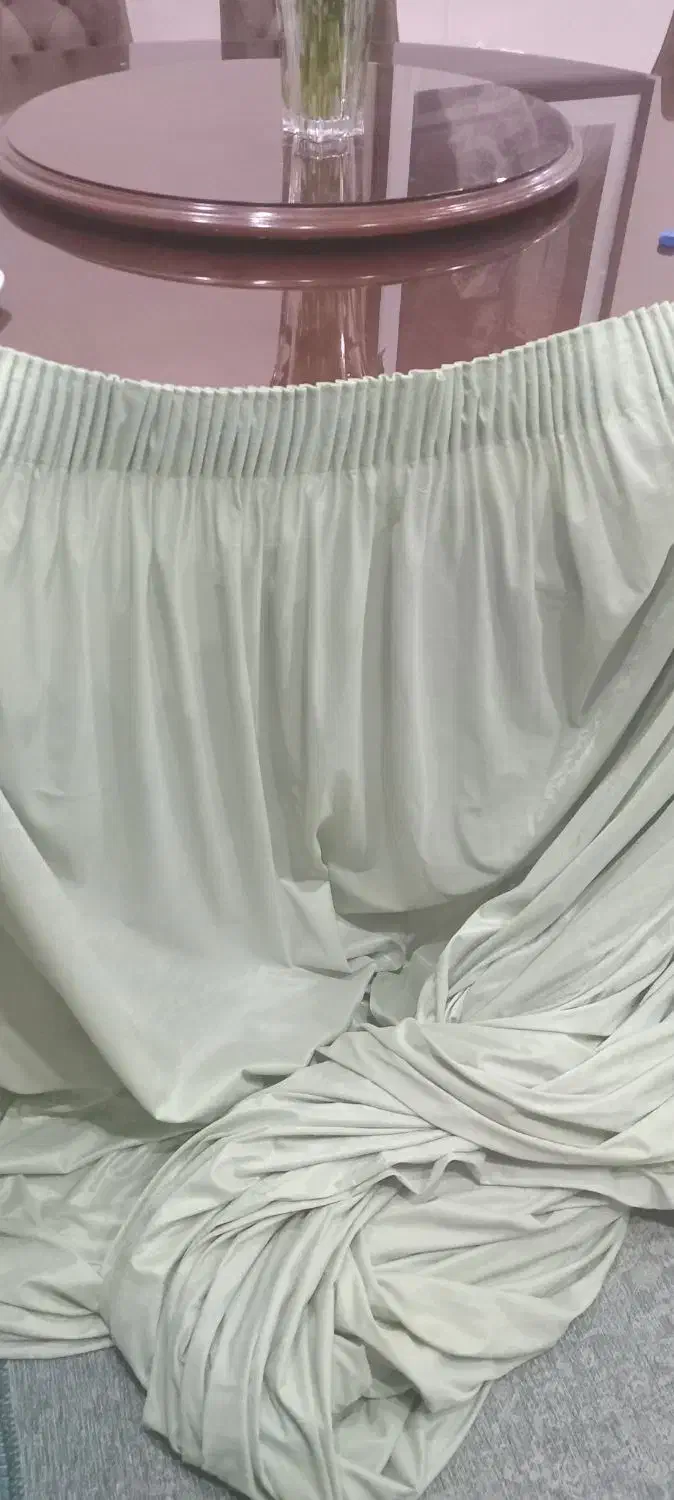 پرده ترک بلند رنگ سبز روشن|پرده، رانر، رومیزی|تهران, قیطریه|دیوار