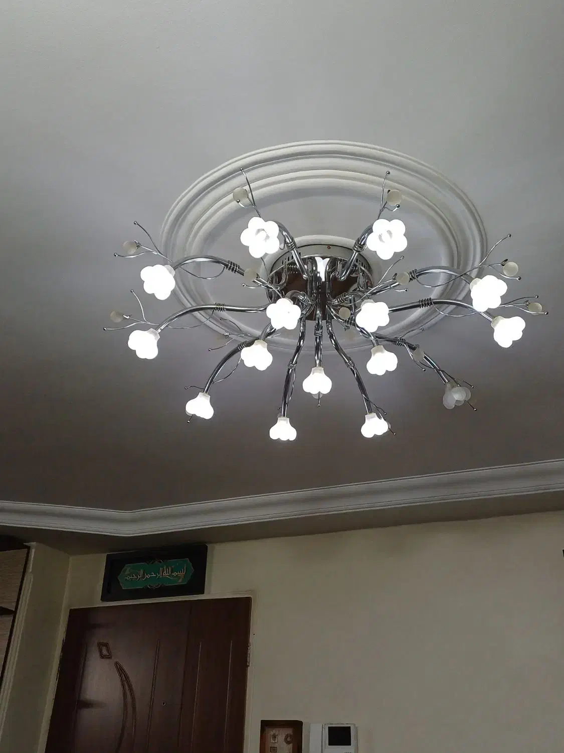 لوستر 15 شاخه و آباژور 5شعله|لوستر و چراغ آویز|اسلام‌شهر, بهرام آباد|دیوار