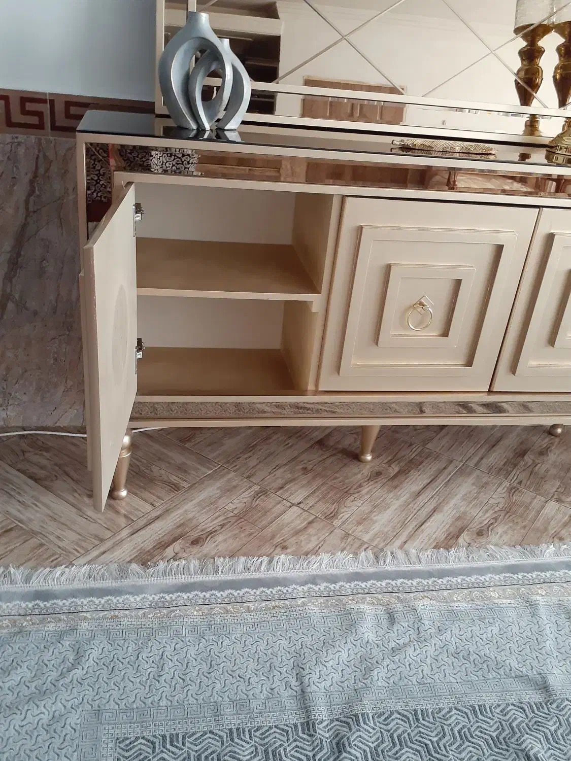 آیینه کنسول و میز تلوزیون ست|بوفه، ویترین، کنسول|ورامین, خیر آباد|دیوار