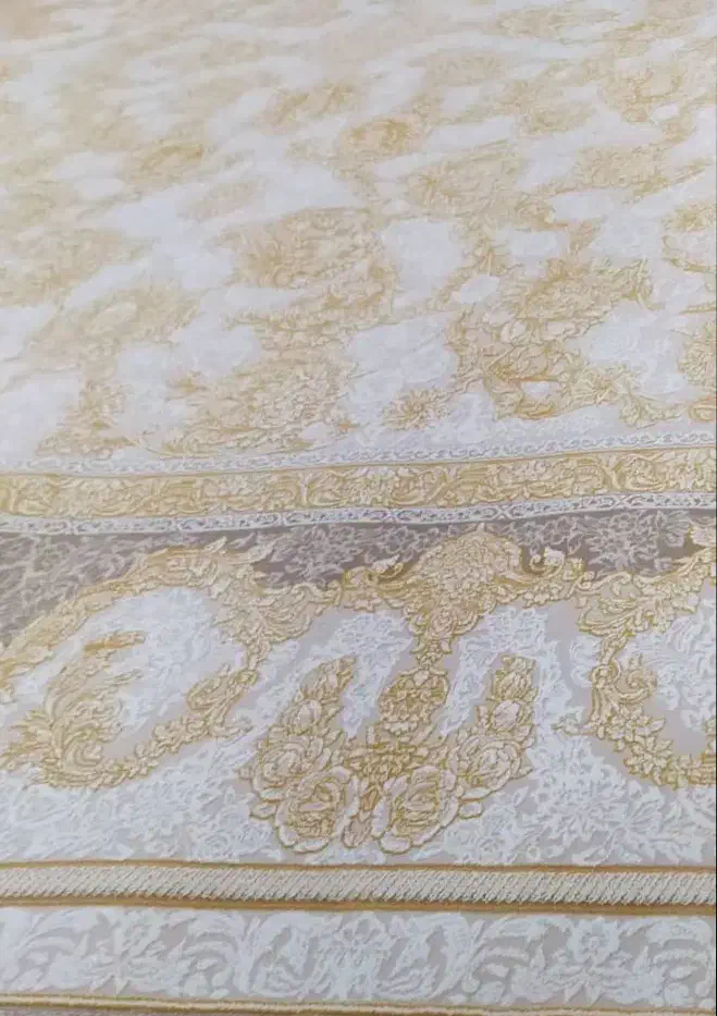 فروش ۳ عددفرش نو طلا کوب دستبافت گونه و گل برجسته|فرش|لردگان, |دیوار