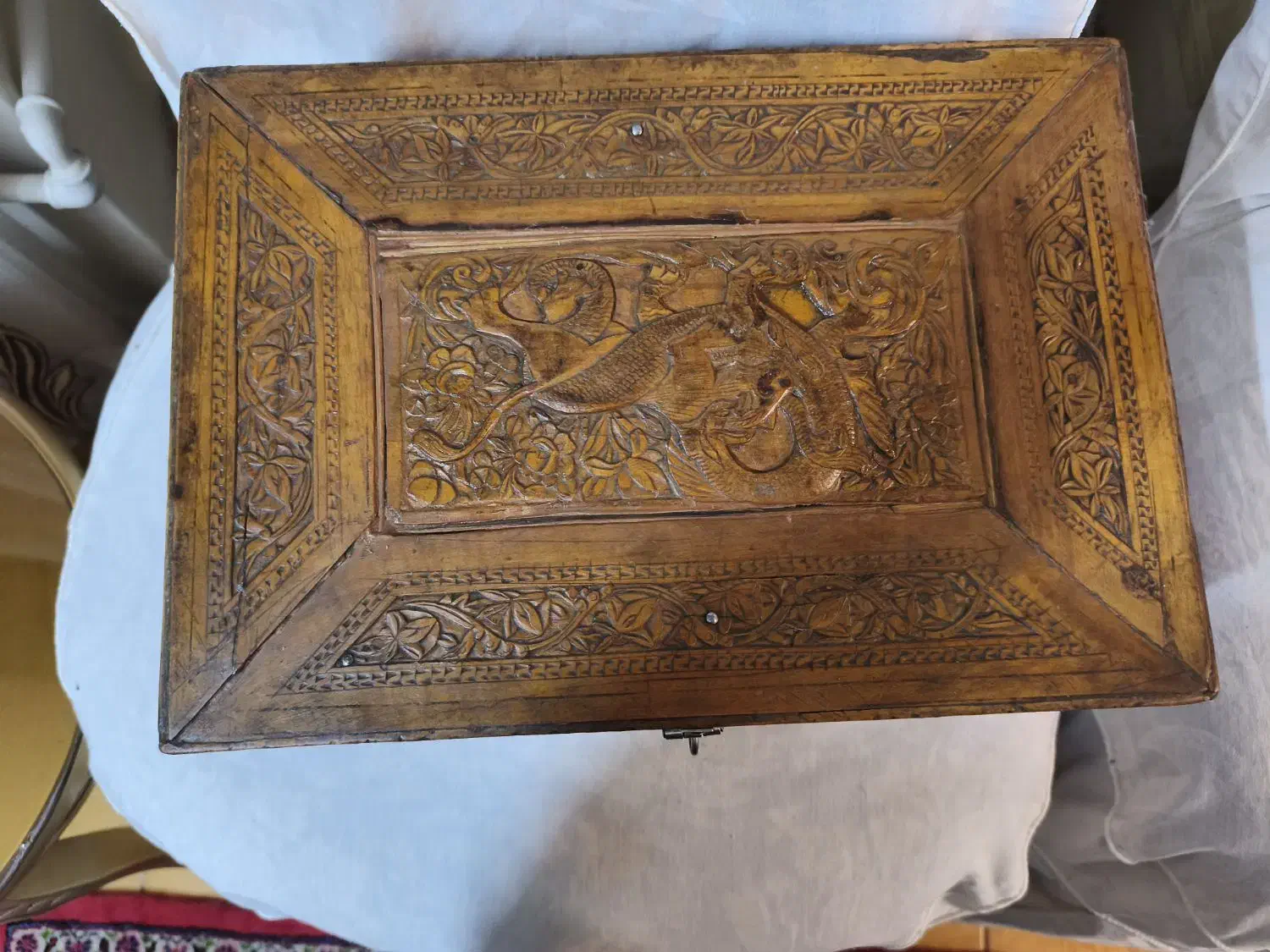 جعبه چوبی آباده قدیمی|کلکسیون اشیاء عتیقه|تهران, مولوی|دیوار