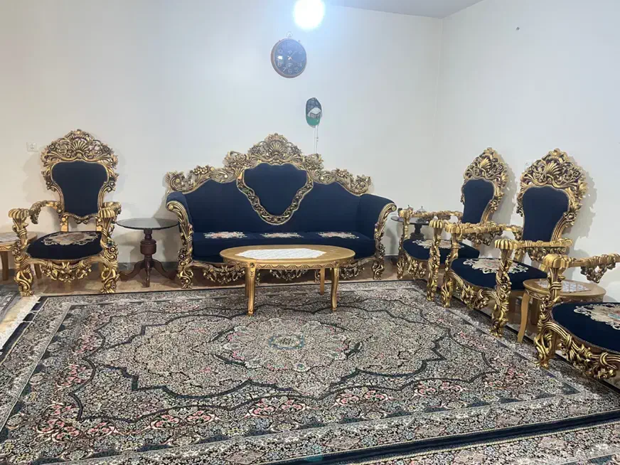 مبل استیل ۹نفره|مبلمان خانگی و میز عسلی|باغستان, |دیوار