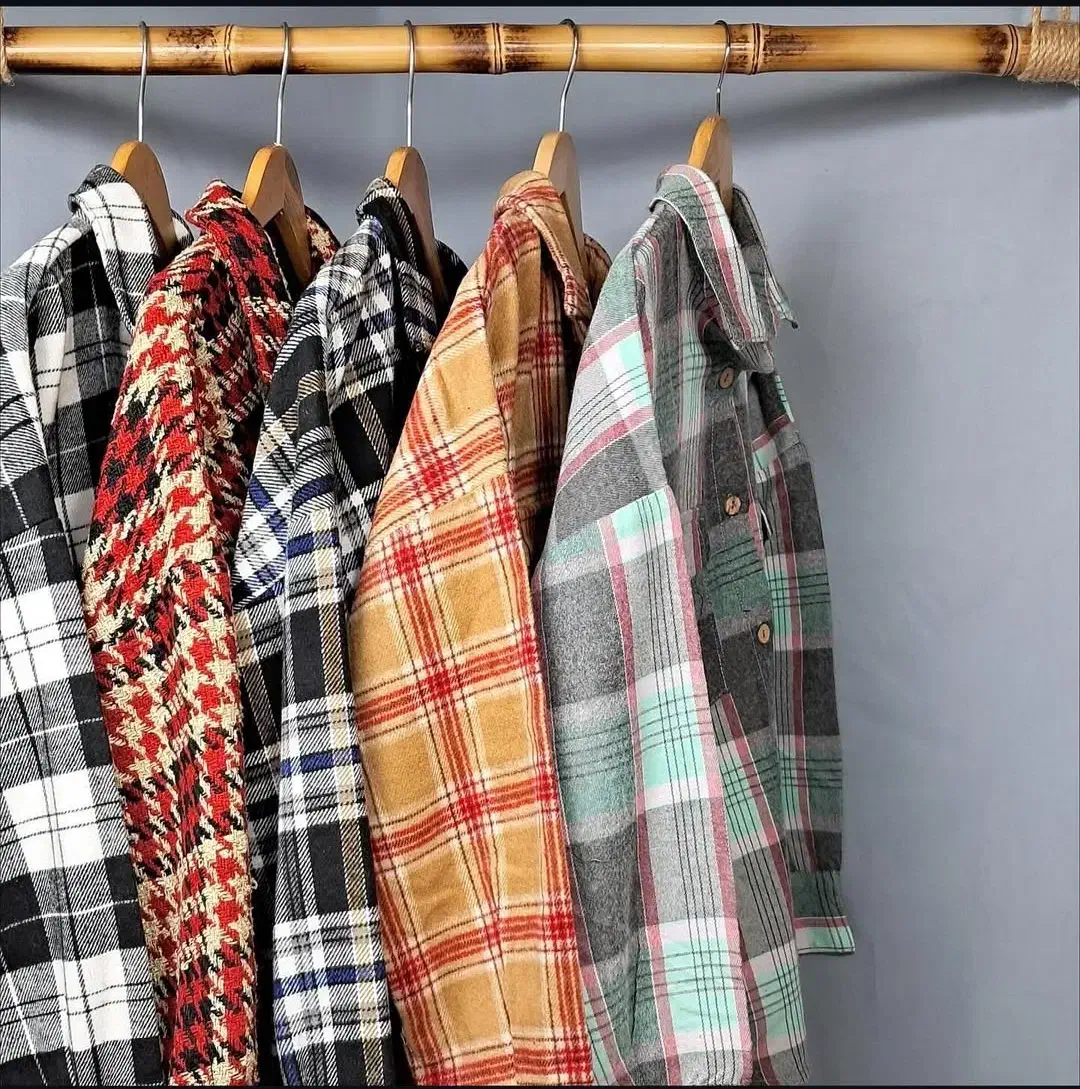 پیراهن و کراپ چهارخونه پشمی عمده|لباس|رشت, سلیمانداراب|دیوار