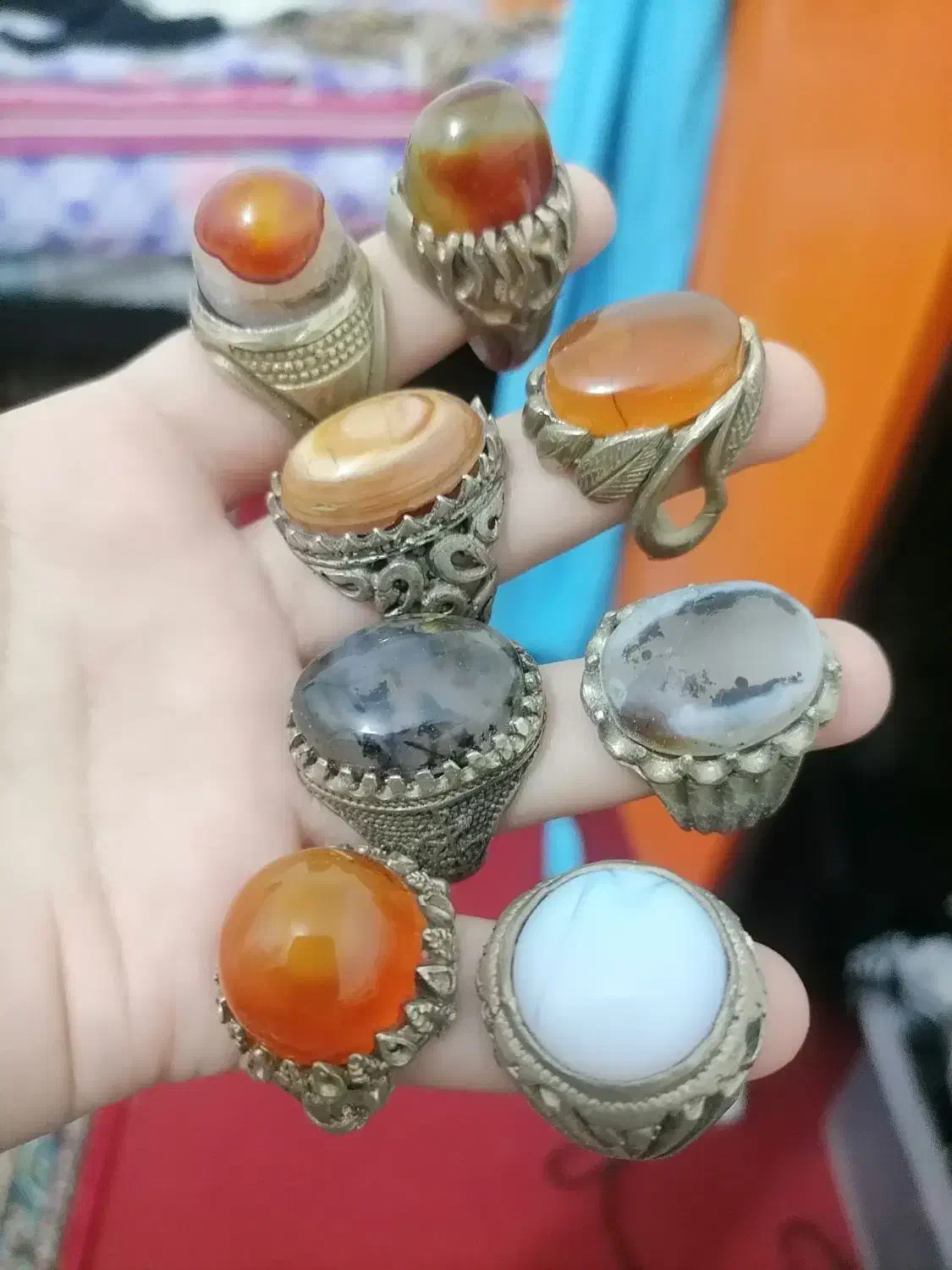 تابلو نقاشی (حراج انگشتر سنگ طبیعی و معدنی)|تابلو، نقاشی، عکس|برازجان, |دیوار