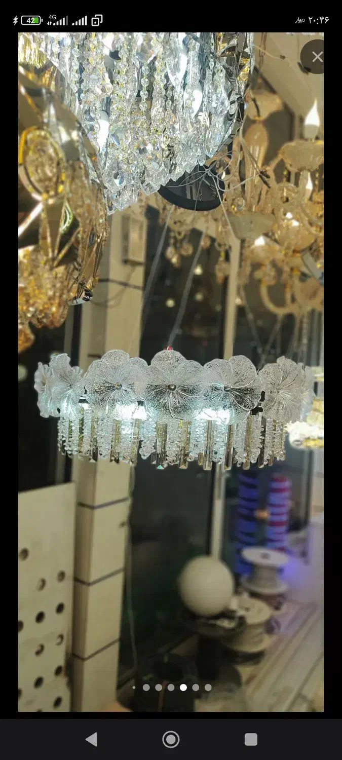 لوستر های کریستالی جدید زیر قیمت بازار اقساطی|لوستر و چراغ آویز|اهر, |دیوار