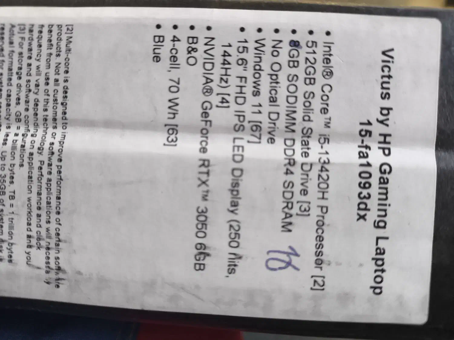 لبتاب اچ پی مدل hp victus faویکتوس(گیمینگ)|رایانه همراه|تهران, والفجر (افسریه)|دیوار