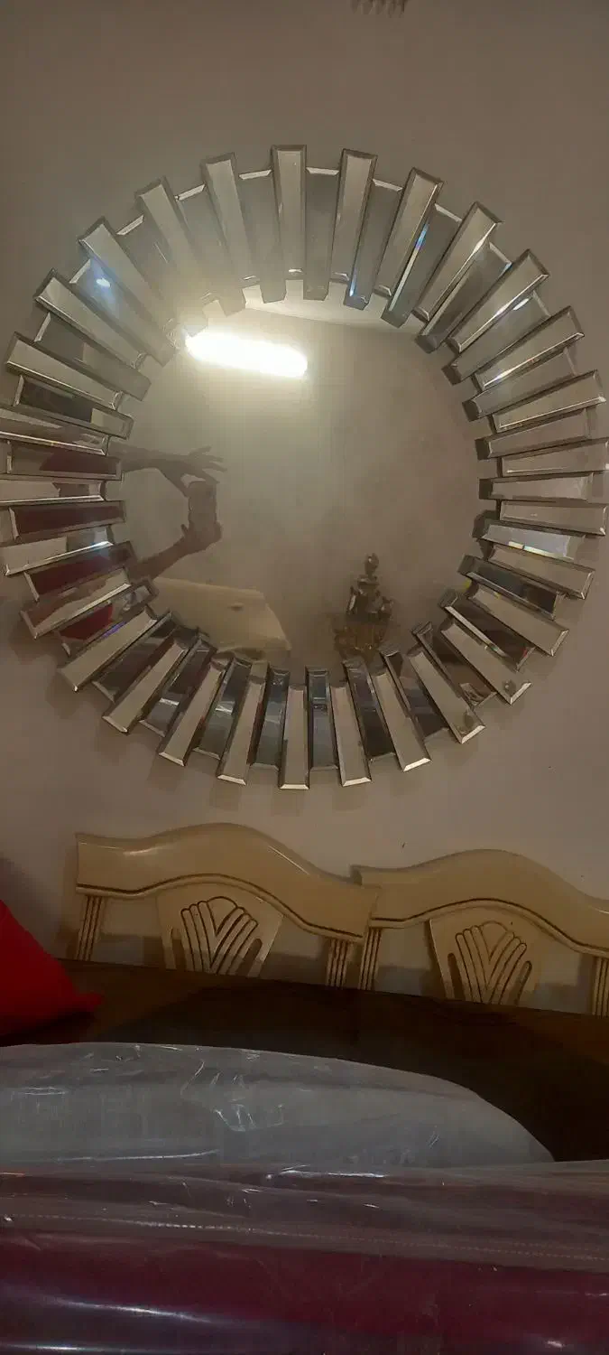 آینه گرد سایز ۸۰ مدل ونیزی|آینه|اسلام‌شهر, شهرک مفیدی|دیوار