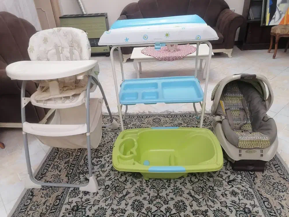 میز غذا و شتشوی بچه و کریرر|تخت و صندلی بچه|تهران, سازمان آب|دیوار