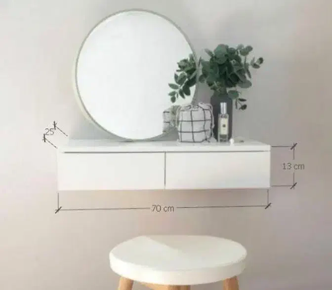 میز آرایش و شلف آیینه هاریکا/میز کم جا و کارآمد|کتابخانه، شلف، قفسههای دیواری|تهران, شهرک ولیعصر جنوبی|دیوار