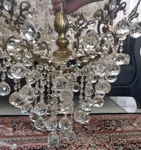 لوستر برنجی|لوستر و چراغ آویز|قزوین, |دیوار