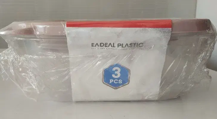 ظرف3عددی ایده آل|ظروف نگهدارنده، پلاستیکی، یک‌بارمصرف|بند زرک, |دیوار