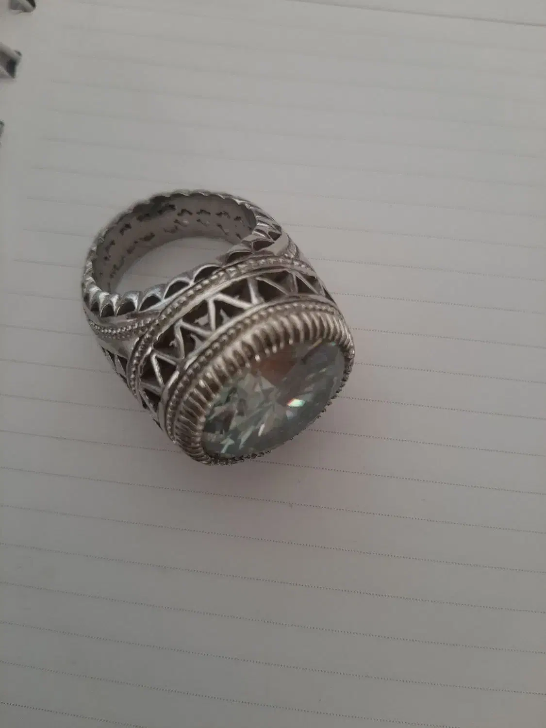 انگشتر موزونایت دستساز رکاب حیاتی|بدلیجات|قم, سعادتی|دیوار