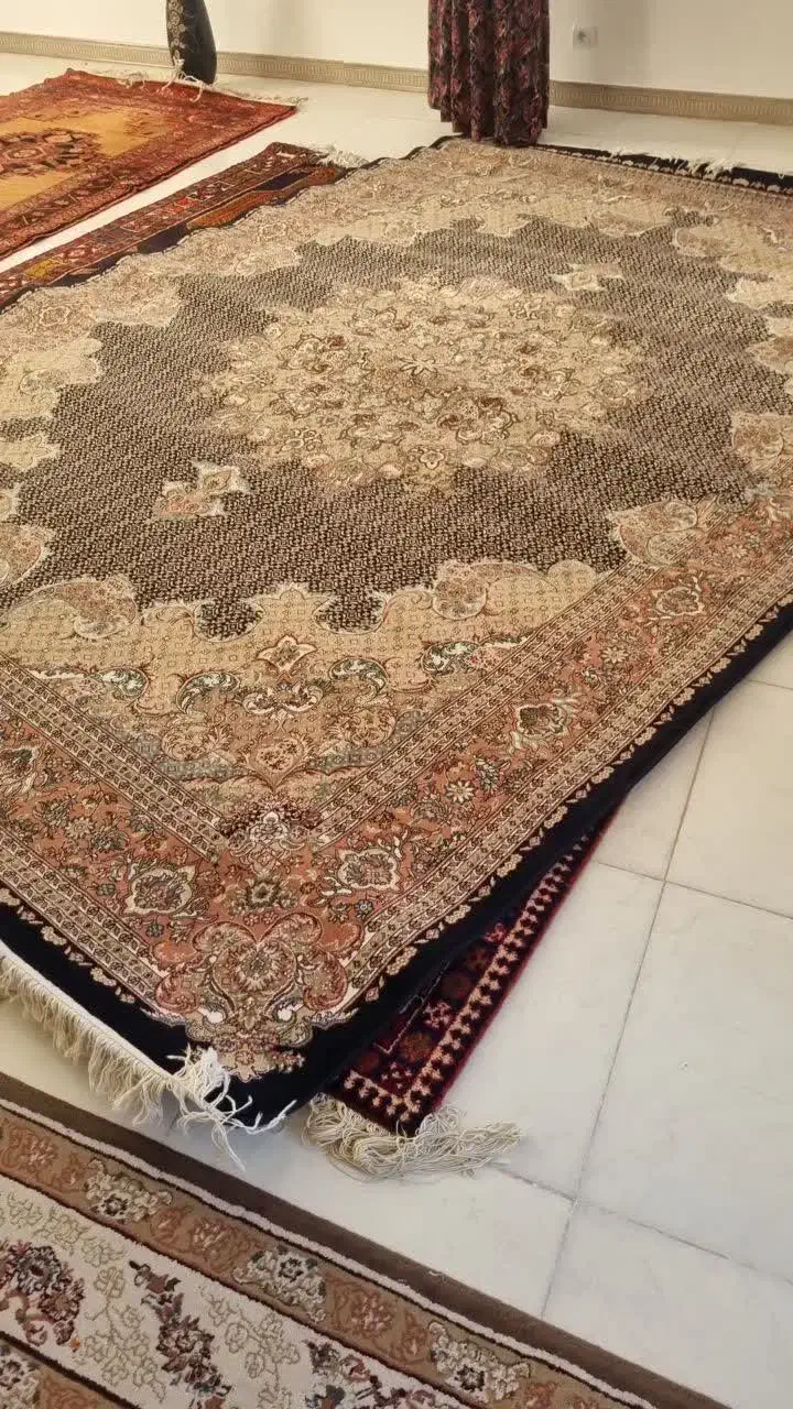 تعدادی فرش ماشینی کاشان و۱۲متری دستبافت|فرش|مشگین شهر, |دیوار