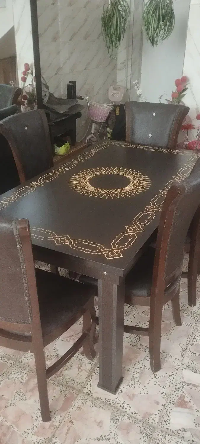 فروش میز شیش نفره|میز و صندلی غذاخوری|لنگرود, |دیوار