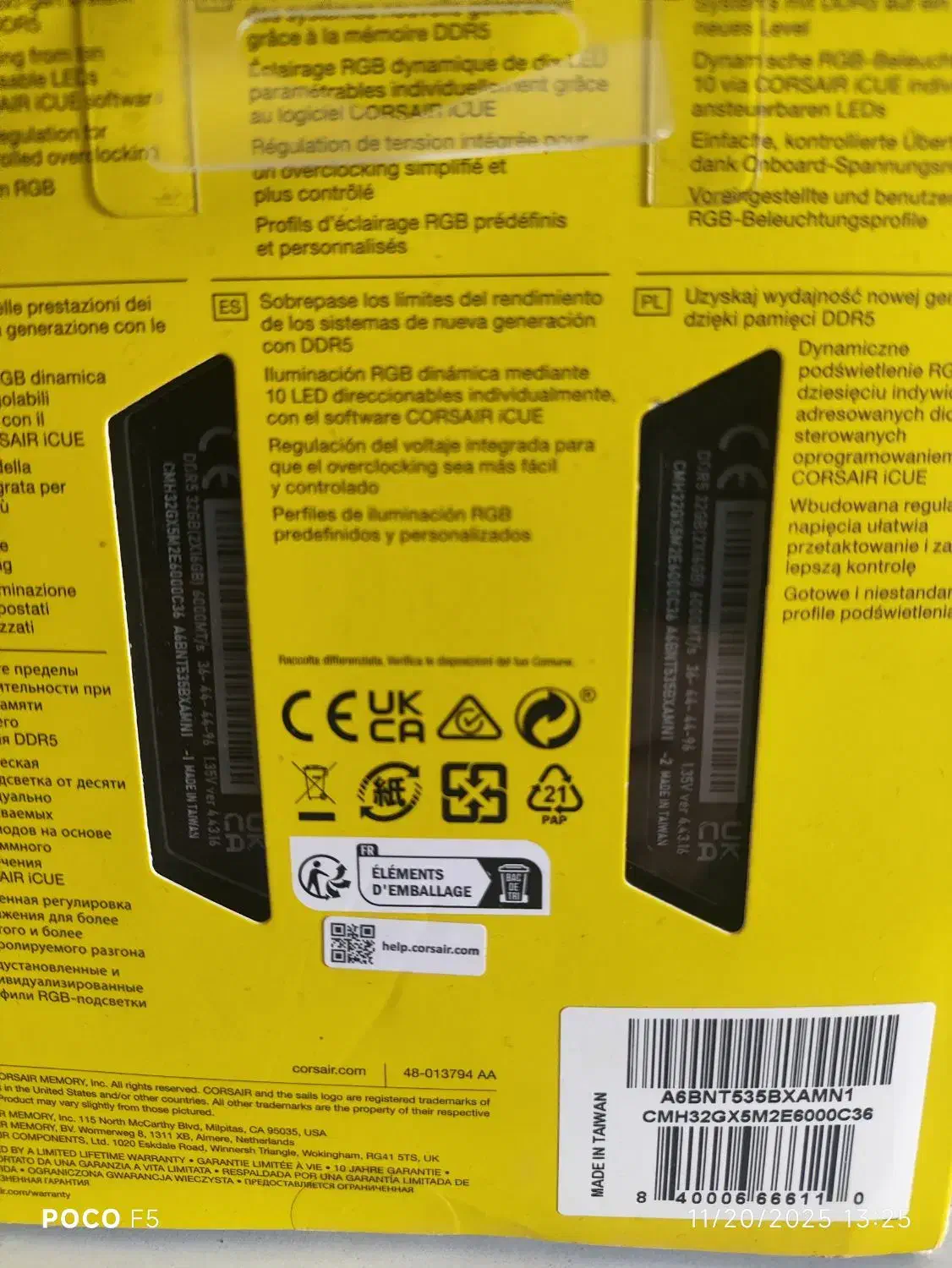 رم 32 گیگ ddr5 کورسیر ونجنس باس 6 هزار RGB|قطعات و لوازم جانبی رایانه|مشهد, شهید معقول|دیوار