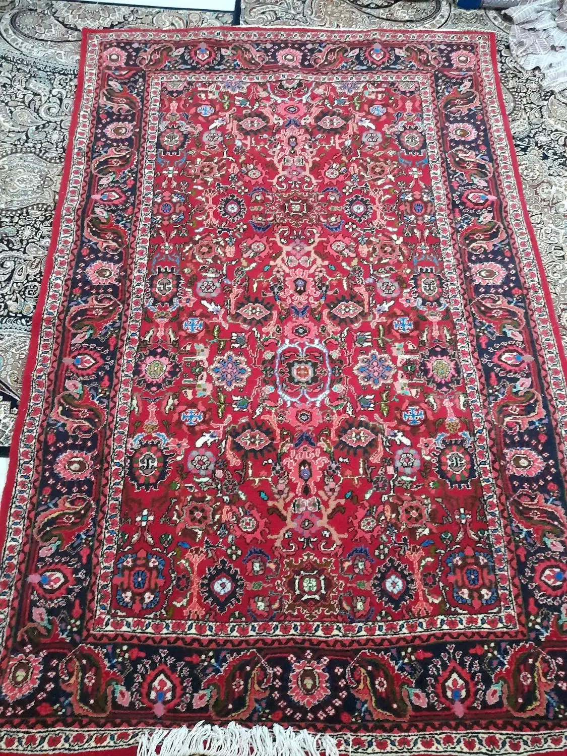 فرش دست بافت۶متری چهار چنگ|فرش|ملایر, |دیوار