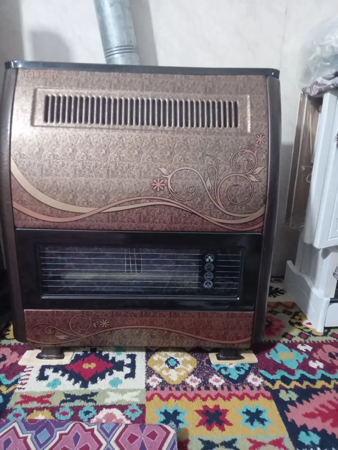 بخاری گازی درحد نو.نردبان آهنی|بخاری، هیتر، شومینه|مشکیندشت, |دیوار