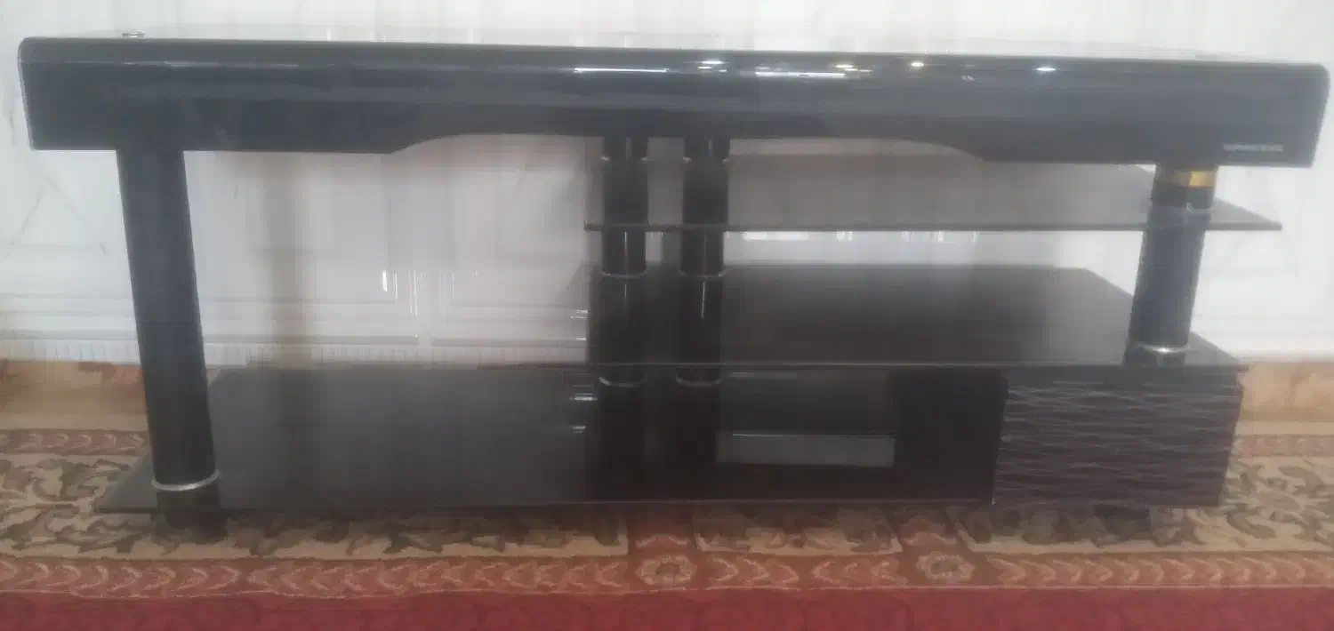 میز زیزتلویزیونی شیشه ای رنگ مشکی|میز تلویزیون|یاسوج, |دیوار