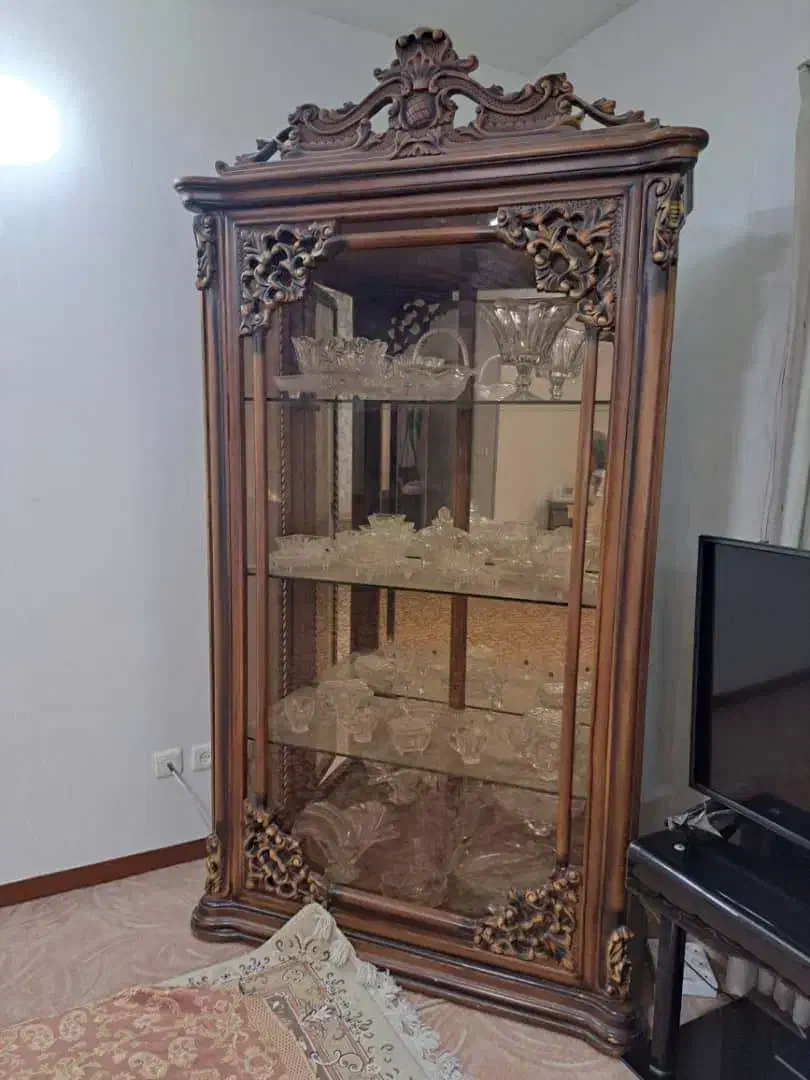 ویترین تمام چوب|بوفه، ویترین، کنسول|کاشان, شهرک خاتم الانبیا (مسکن ملی کاشان)|دیوار