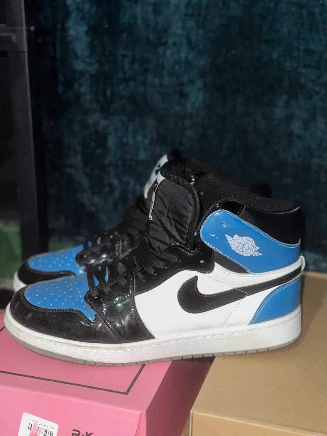 جردن وان ساقدار ابی رنگ ورنی کاستوم|کیف، کفش، کمربند|اهواز, پردیس دو|دیوار