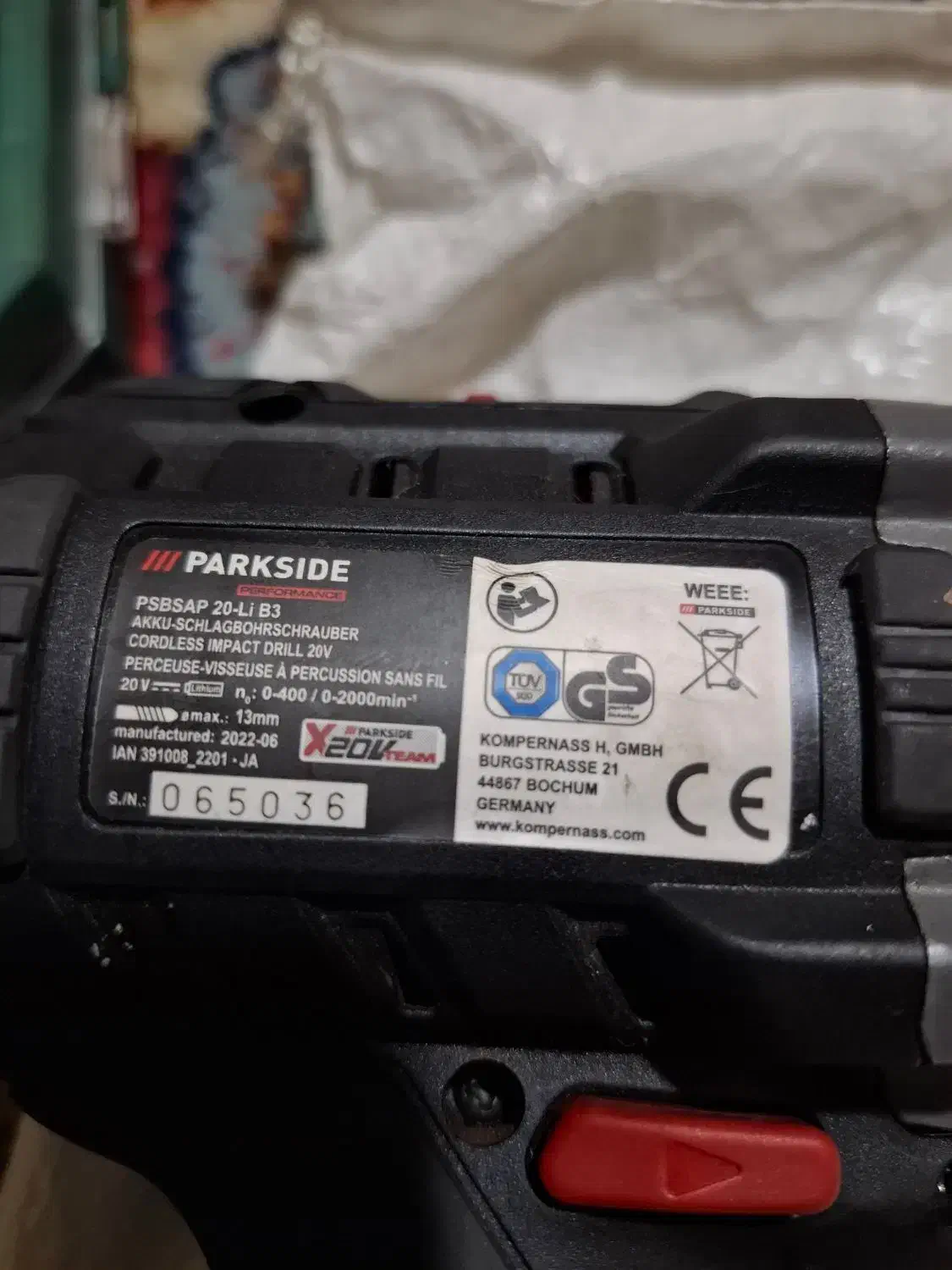 دریل شارژی پارکساید b3 آلمان|ابزارآلات|آستانه اشرفیه, |دیوار