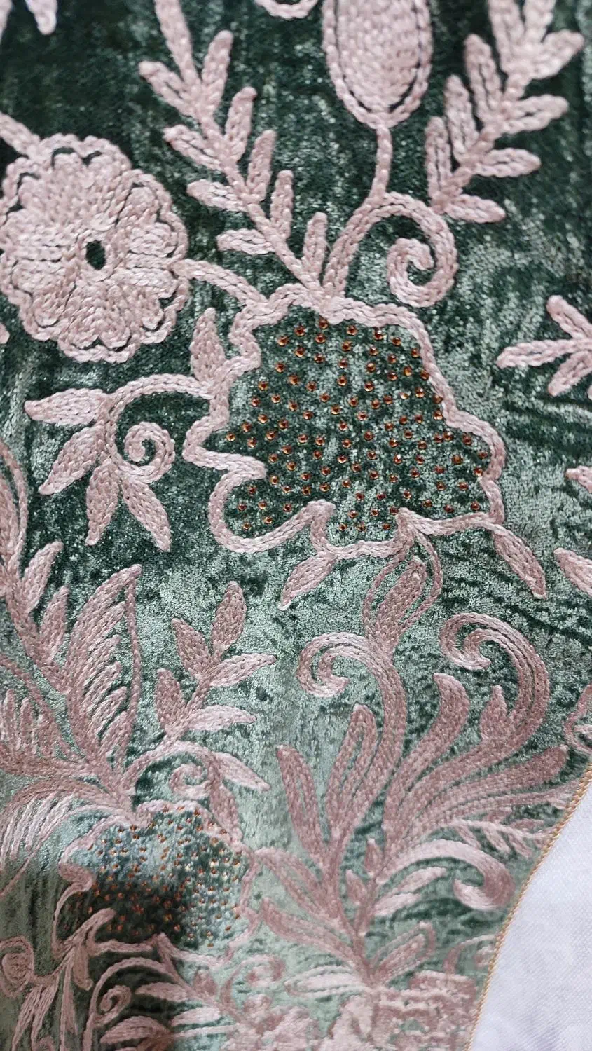 مانتو مجلسی مخمل خامه دوزی نگین دار|لباس|اندیمشک, |دیوار