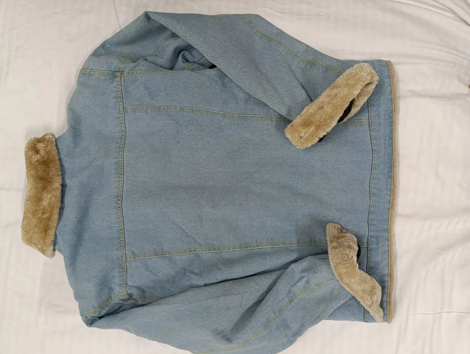 کت جین برفی تمام خز سایز XL کاملاً نو|لباس|اوز, |دیوار