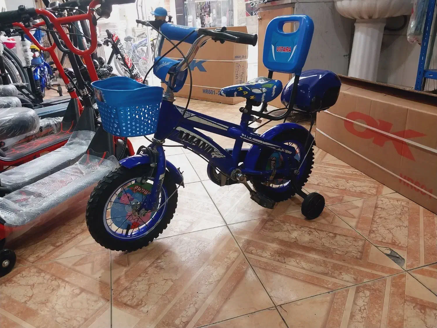 دوچرخه سایز ۱۲ کودک آبی پسرانه ودخترانه درحدنو|دوچرخه، اسکیت، اسکوتر|اصفهان, باغ فدک|دیوار