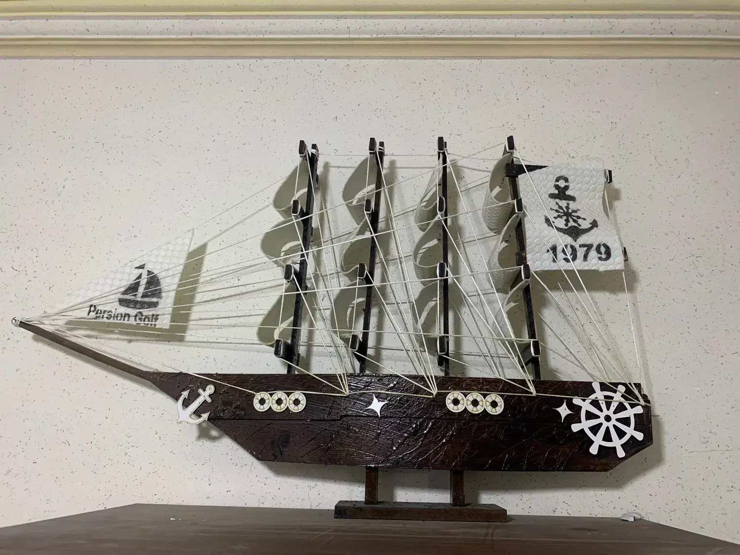 کشتی تزیینی بزرگ|مجسمه، تندیس، ماکت|سمنان, |دیوار