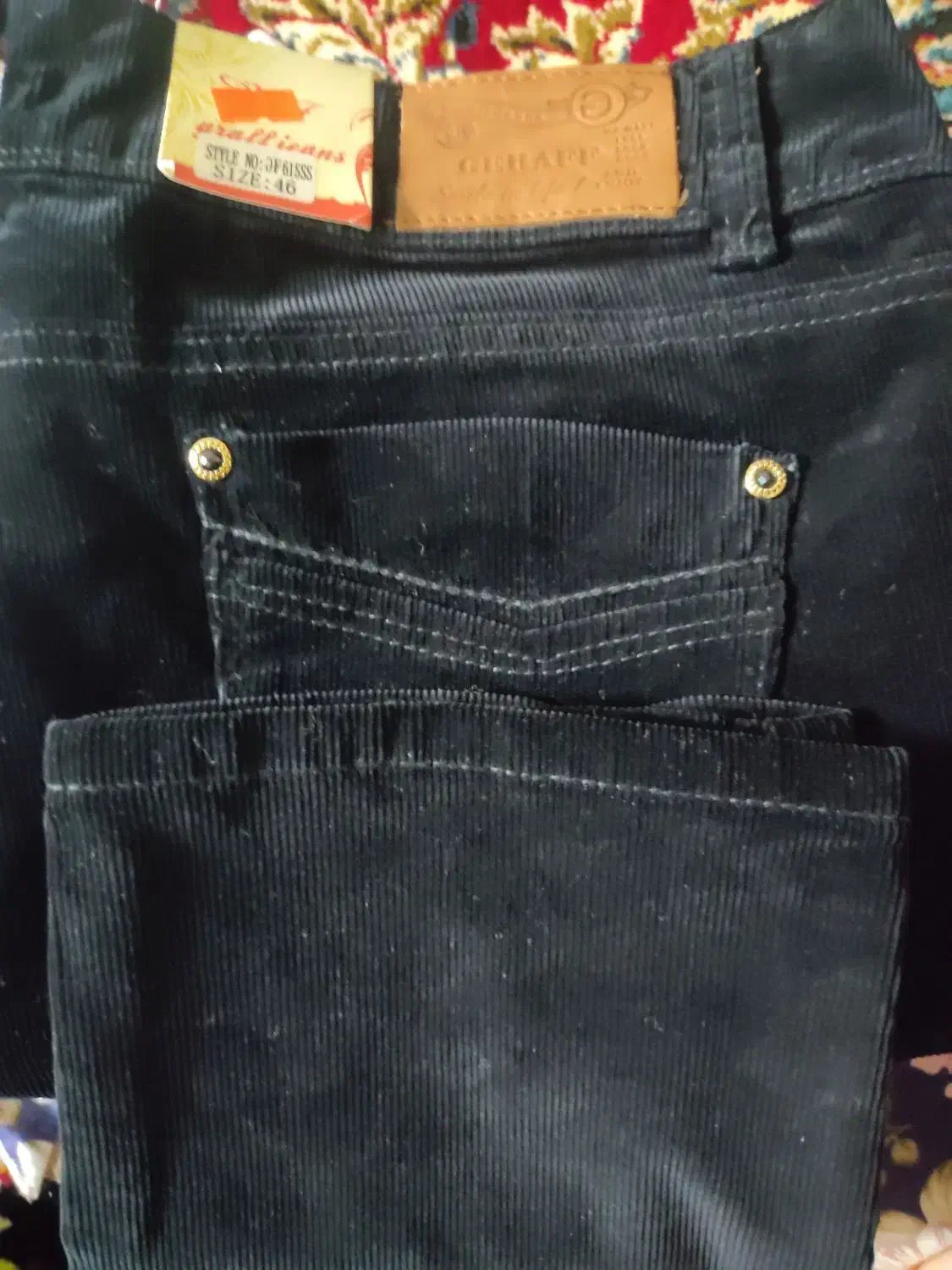 دو عدد شلوار مشکی مخمل کبریتی زنانه مخصوص زمستان|لباس|سیرجان, |دیوار