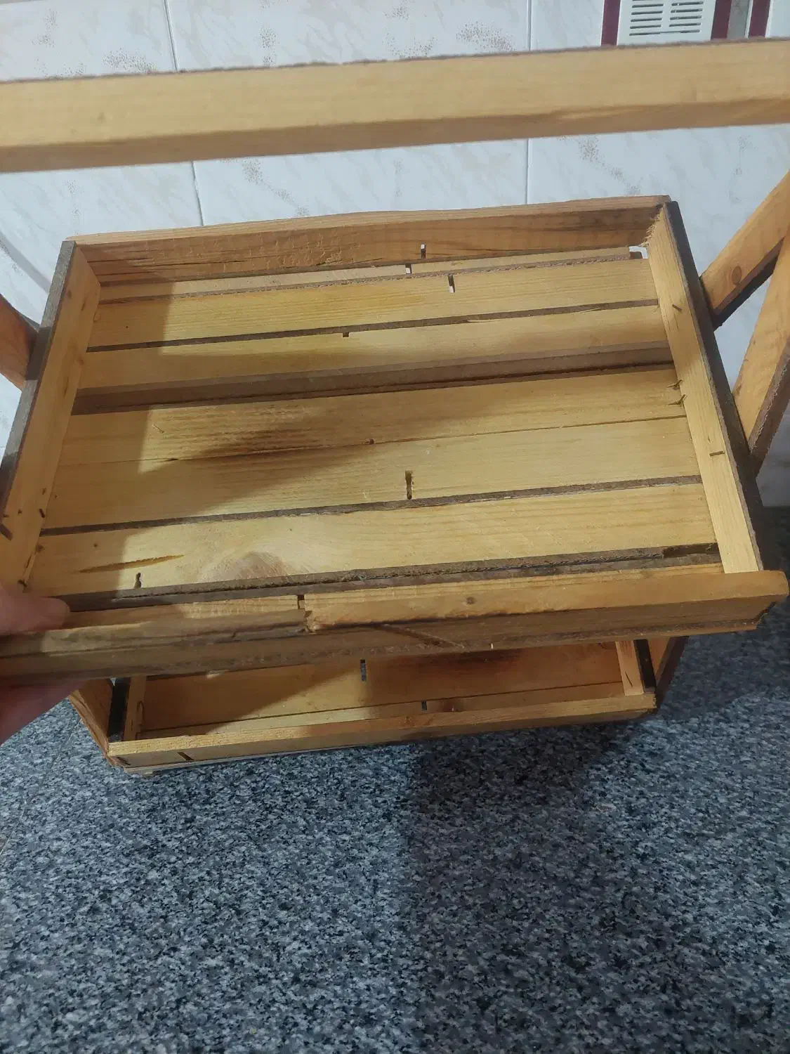 استند چوبی دو طبقه|آب‌چکان و نظم‌دهنده ظروف|بروجرد, |دیوار