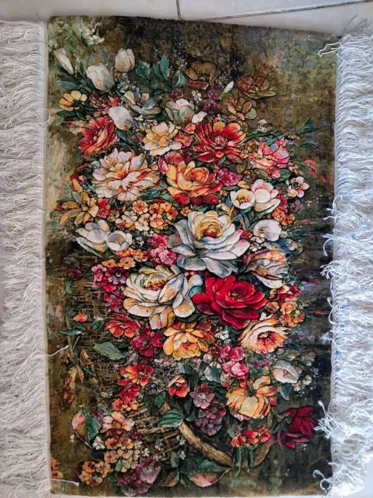 تابلو فرش دستبافت سبدگل نونو|تابلو فرش|تهران, شهرک شریعتی|دیوار