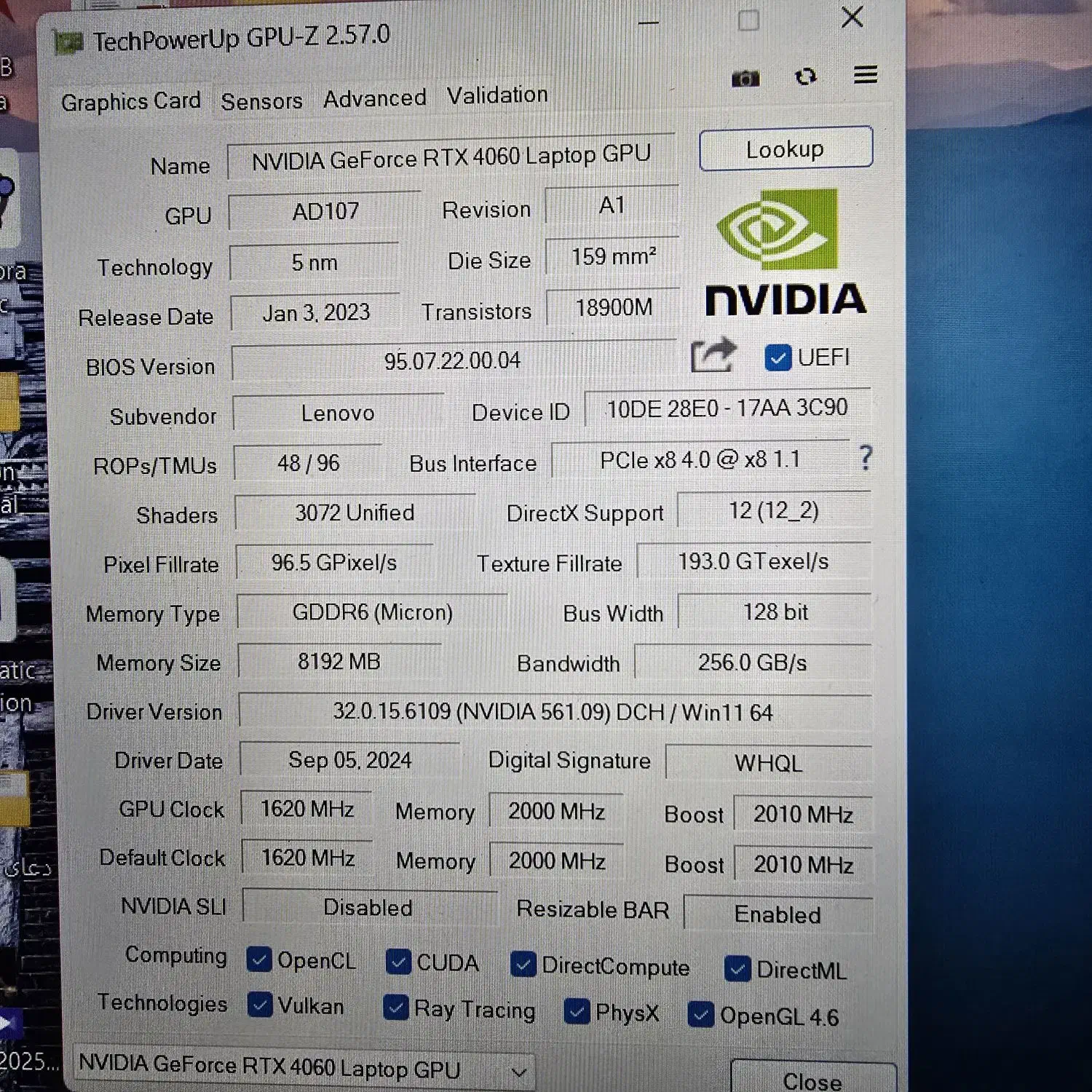 لپتاپ لنوو گیمینگ گرافیک۴۰۶۰|رایانه همراه|اردبیل, |دیوار