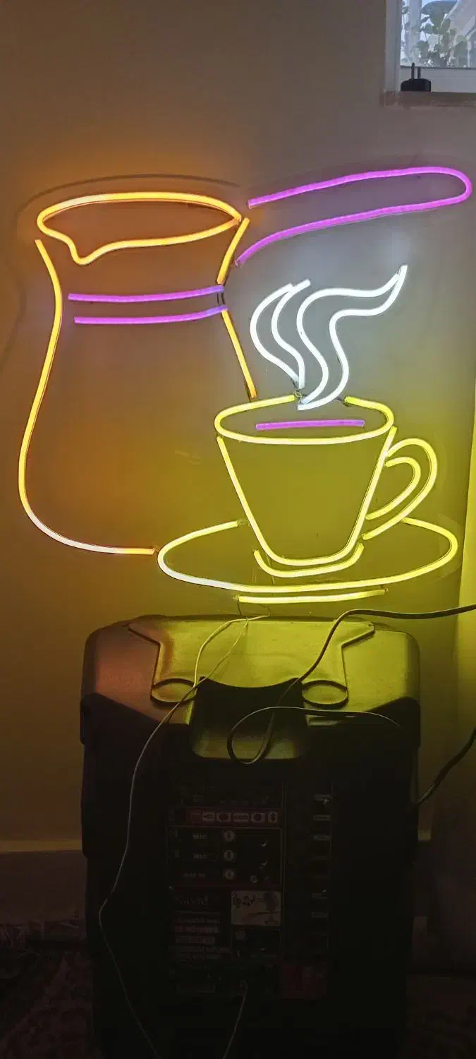نئون چای و قهوه برای کافه و کافیشاپ|ریسه و چراغ تزئینی|رشت, سعدی (تختی)|دیوار